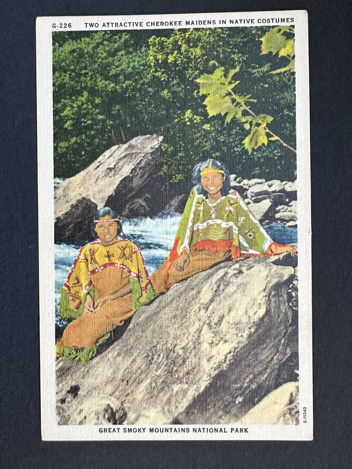 Postcard TWO ATTRACTIVE CHEROKEE MAIDENS IN NATIVE COSTUMES R85