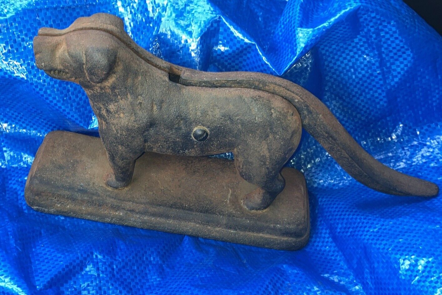 Antique- Vintage St Bernard Dog Mechanical Nutcracker As found see all pictures