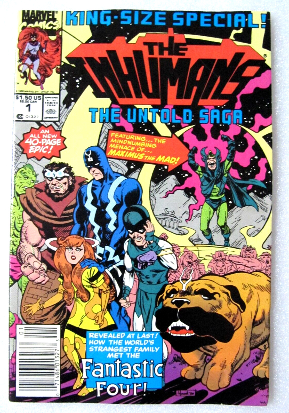 INHUMANS THE UNTOLD STORY #1 KING SIZE SPECIAL COPPER AGE 1990 MARVEL COMIC