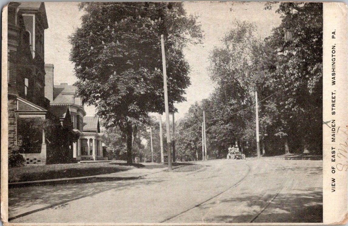 1910. WASHINGTON, PA. VIEW OF EAST MAIDEN STREET.  POSTCARD QQ17
