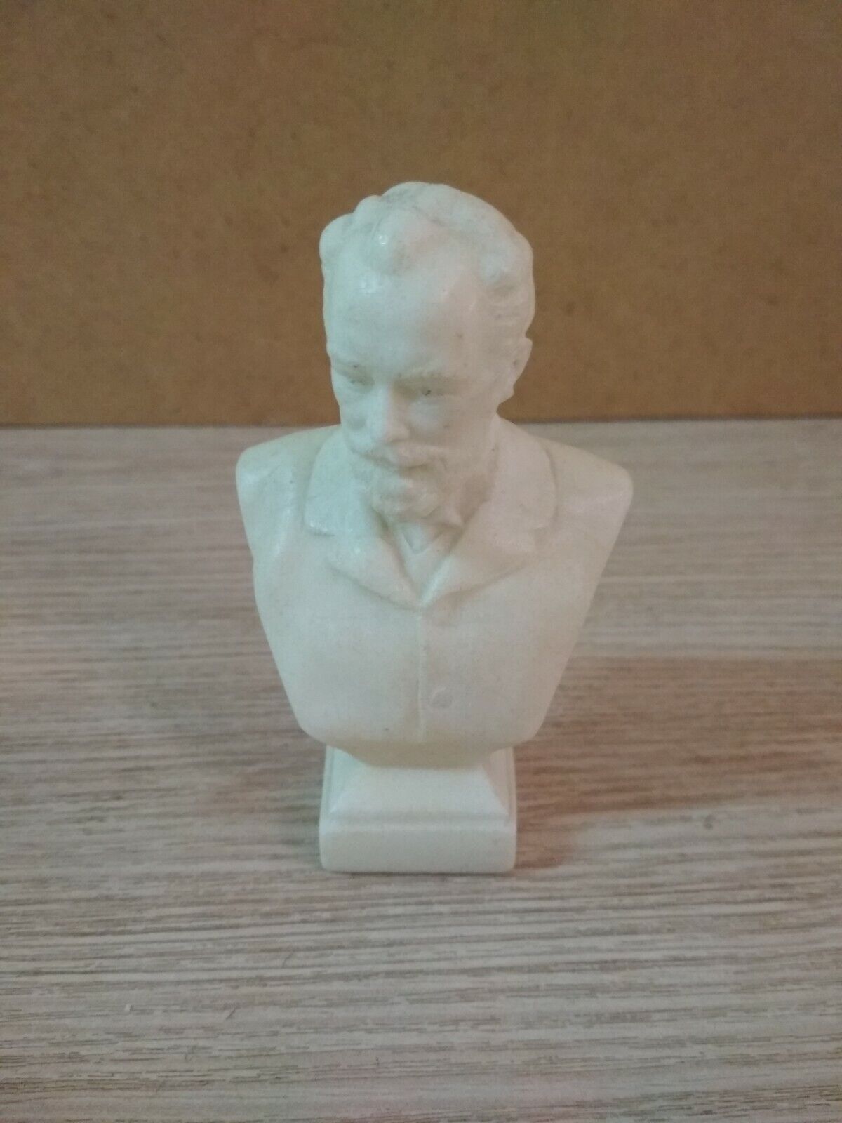 Old bust of Russian composer P. I. Tchaikovsky 1950s USSR.