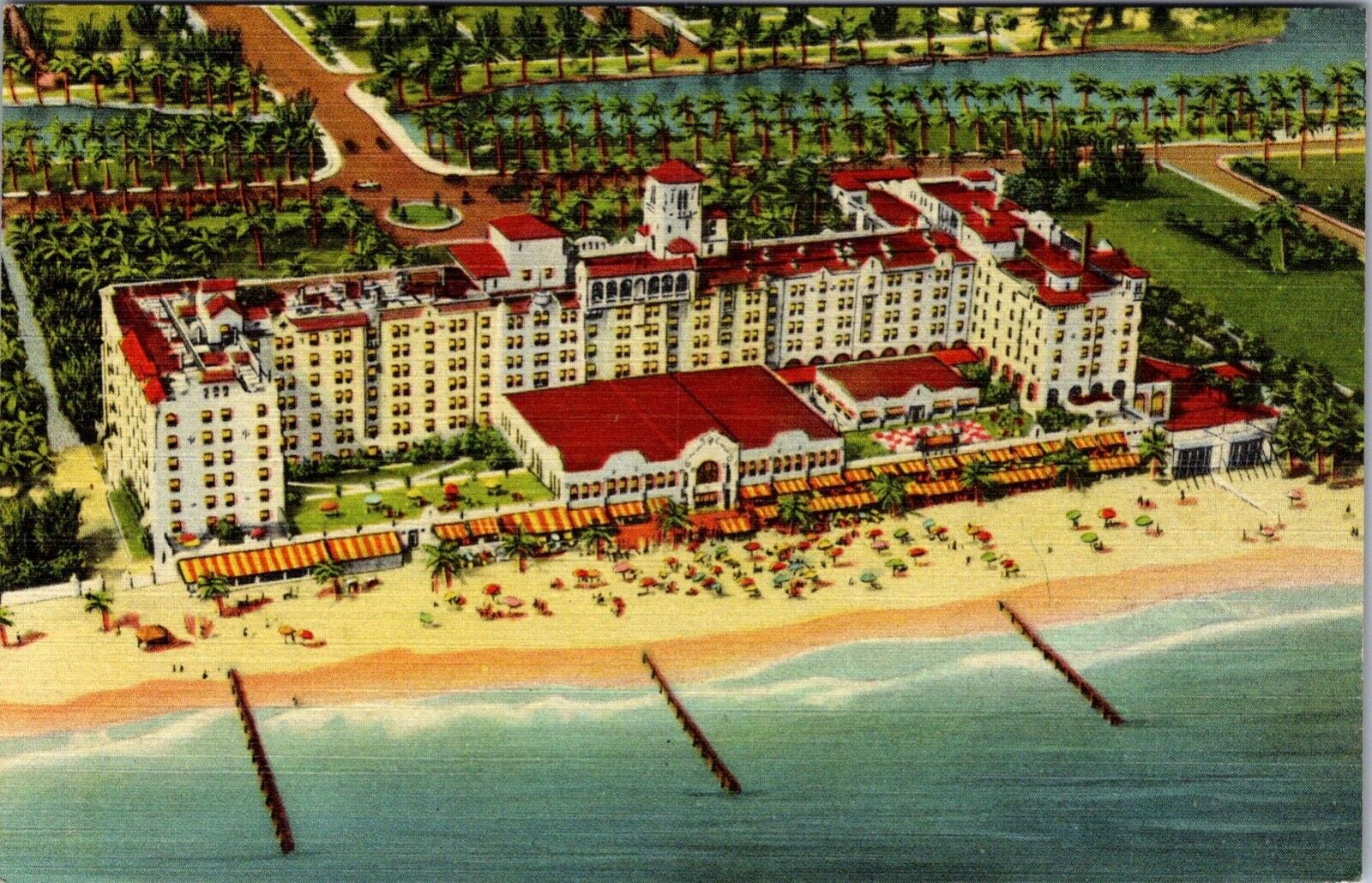 Postcard Hollywood Beach Hotel and Golf Club Florida FL Resort Beachfront
