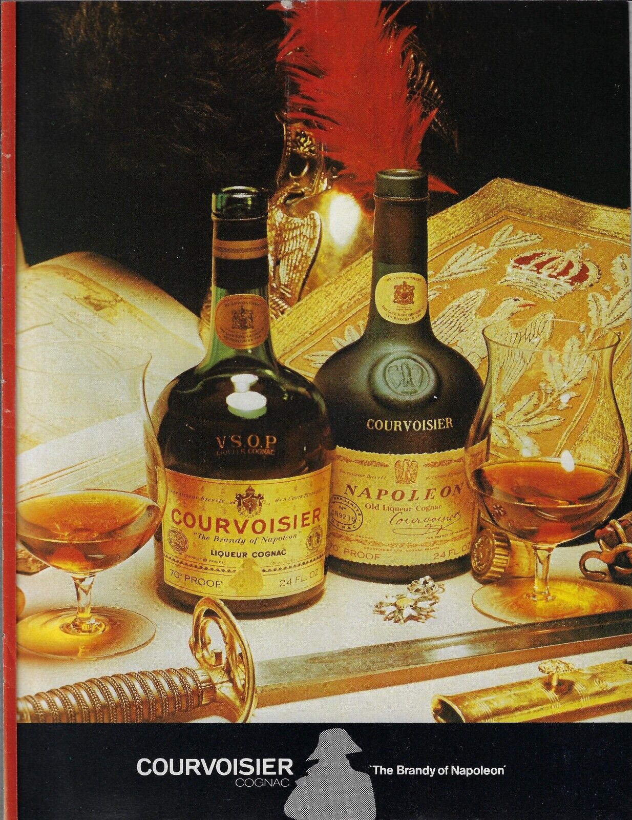 1979 Courvoisier Cognac Napoleon Liqueur Brandy VSOP Bottle Vintage Print Ad x