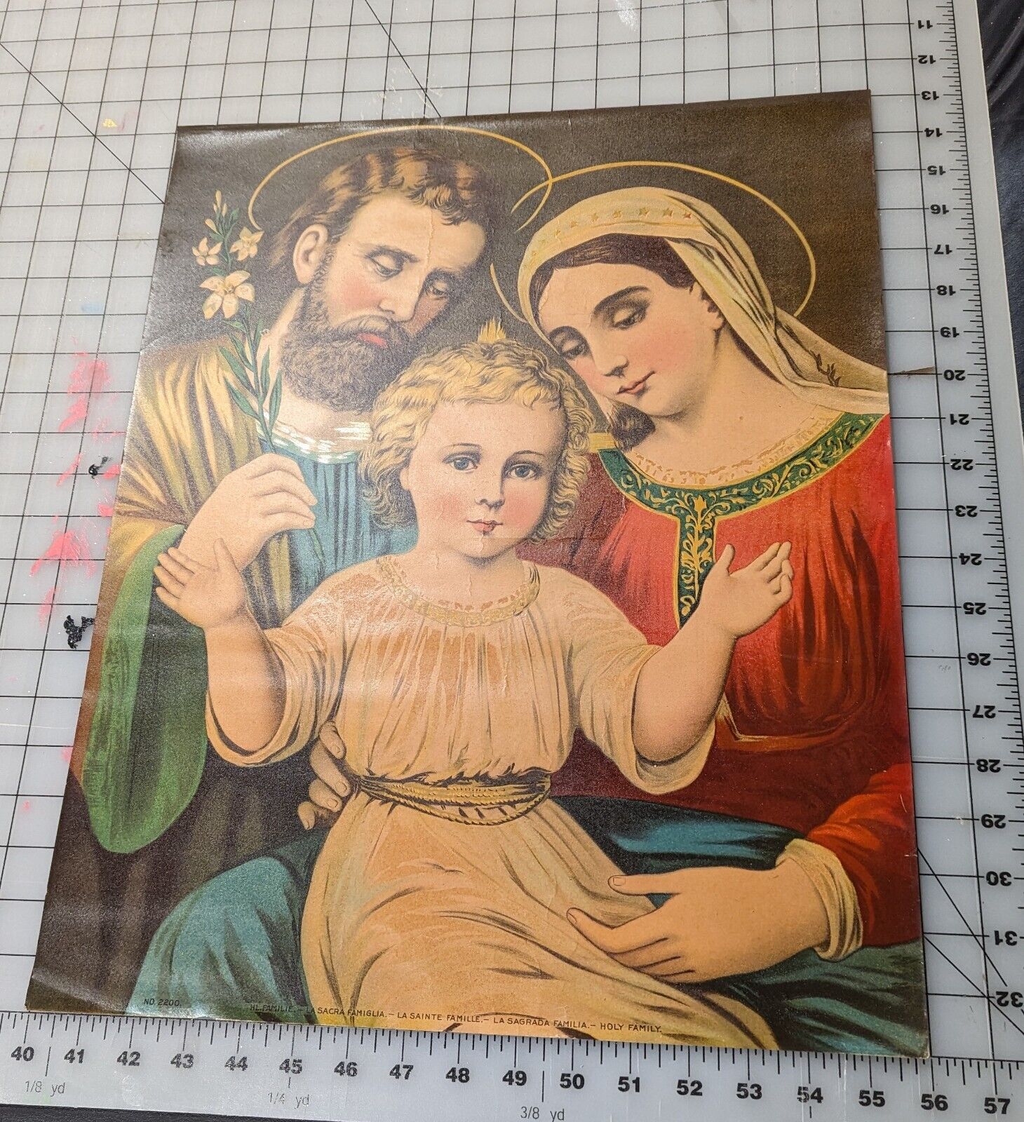 Antique Holy Family Print No. 2200