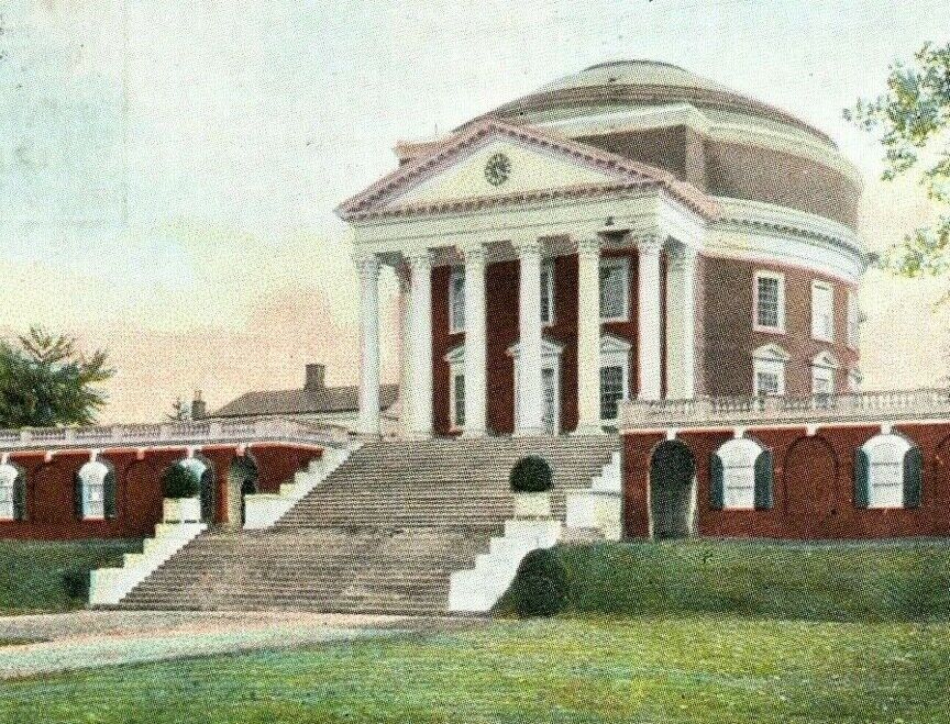 C.1908 North Side Rotunda University of VA Charlottesville Postcard