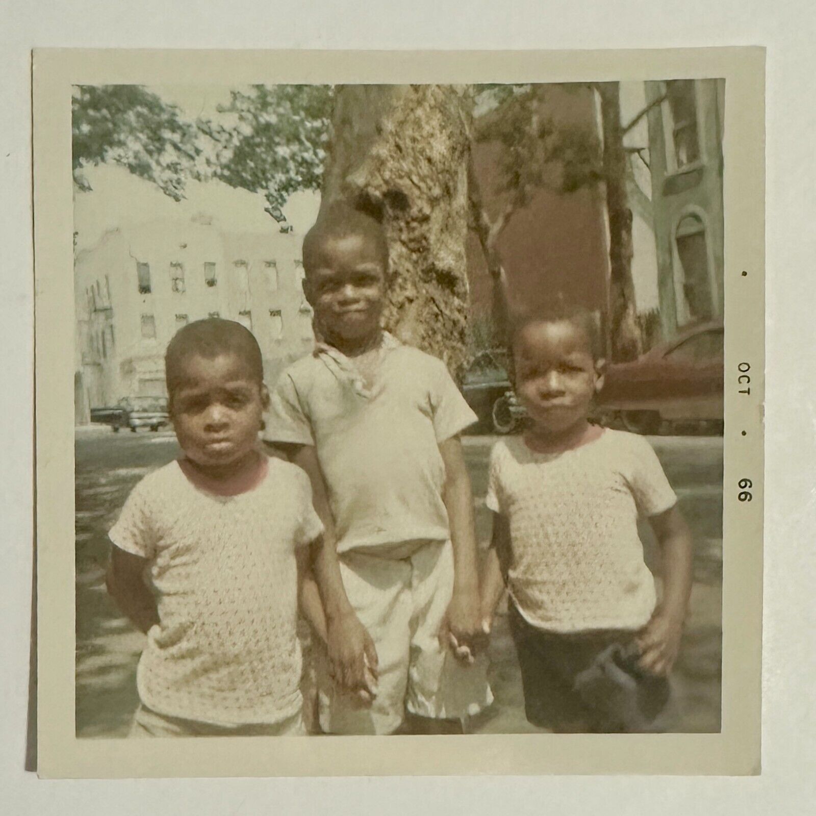 Photo Of Little Boys Brothers African American 1966 Original Snapshot