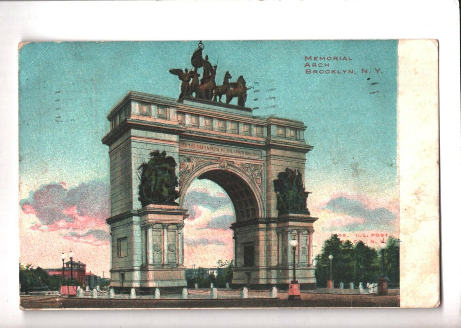 1906 Postcard Brooklyn NY New York Memorial Arch Antique Undivided Back