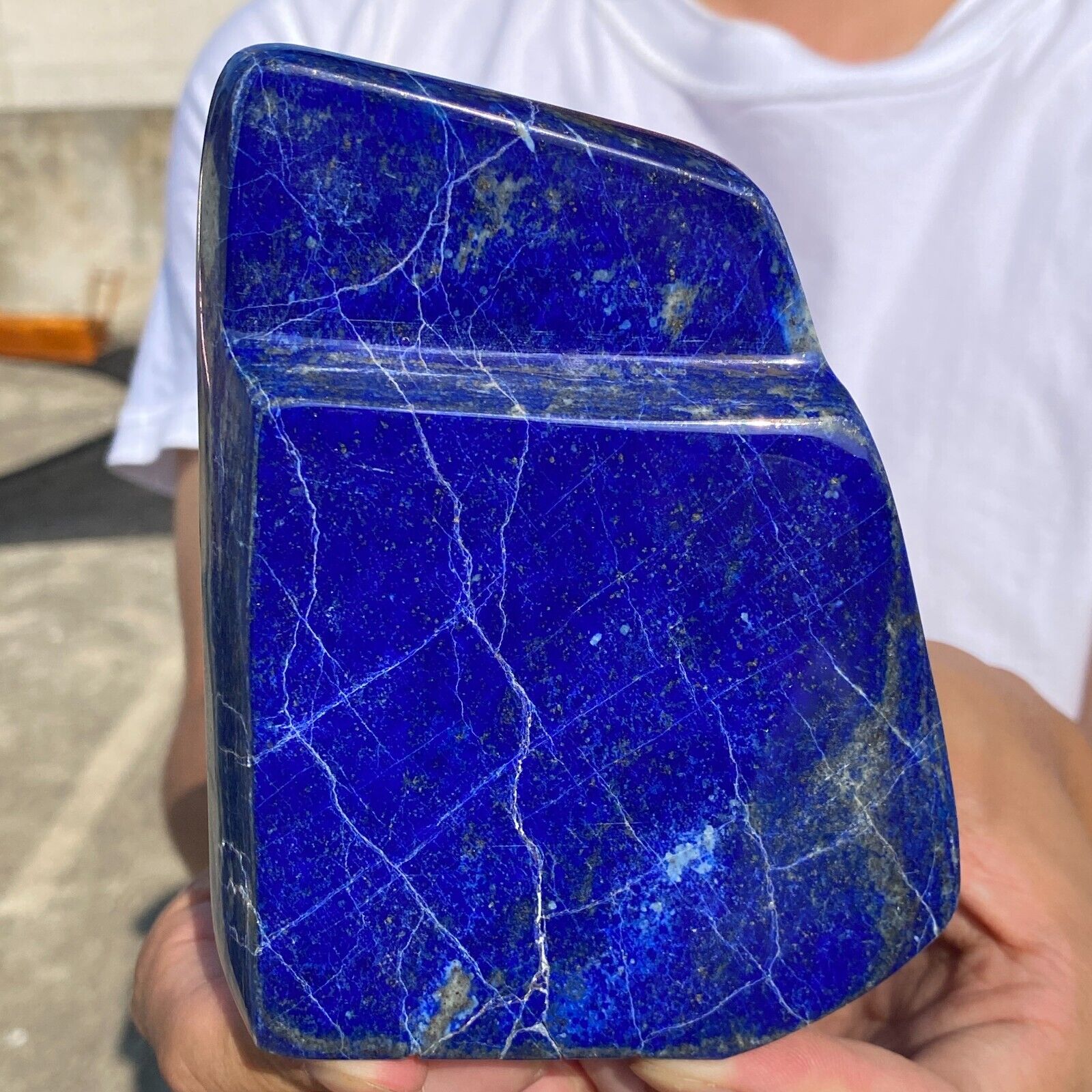 560G Top Natural Lapis lazuli Quartz Crystal Mineral Specimen Reiki Decor