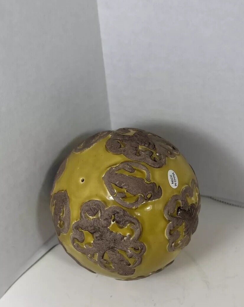 Decorative Glazed, Ceramic Carpet Ball