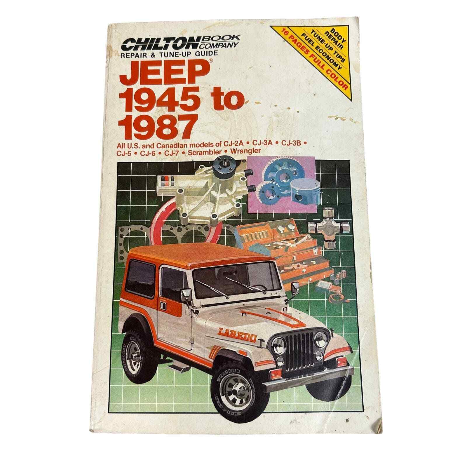 Chilton's Repair Tune Up Guide Manual 6817 Jeep CJ 1945-1987 Scrambler Wrangler