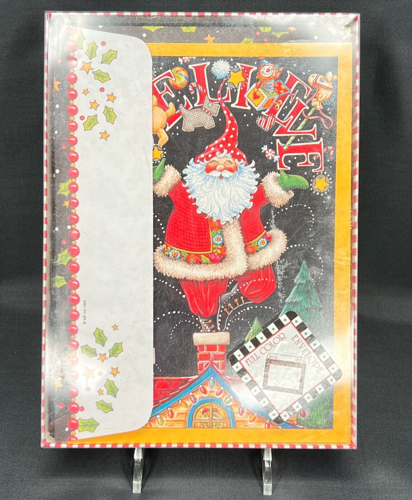 Vtg. 1996 Mary Engelbreit Santa Believe Christmas set of 19 Cards Envelopes, NOS