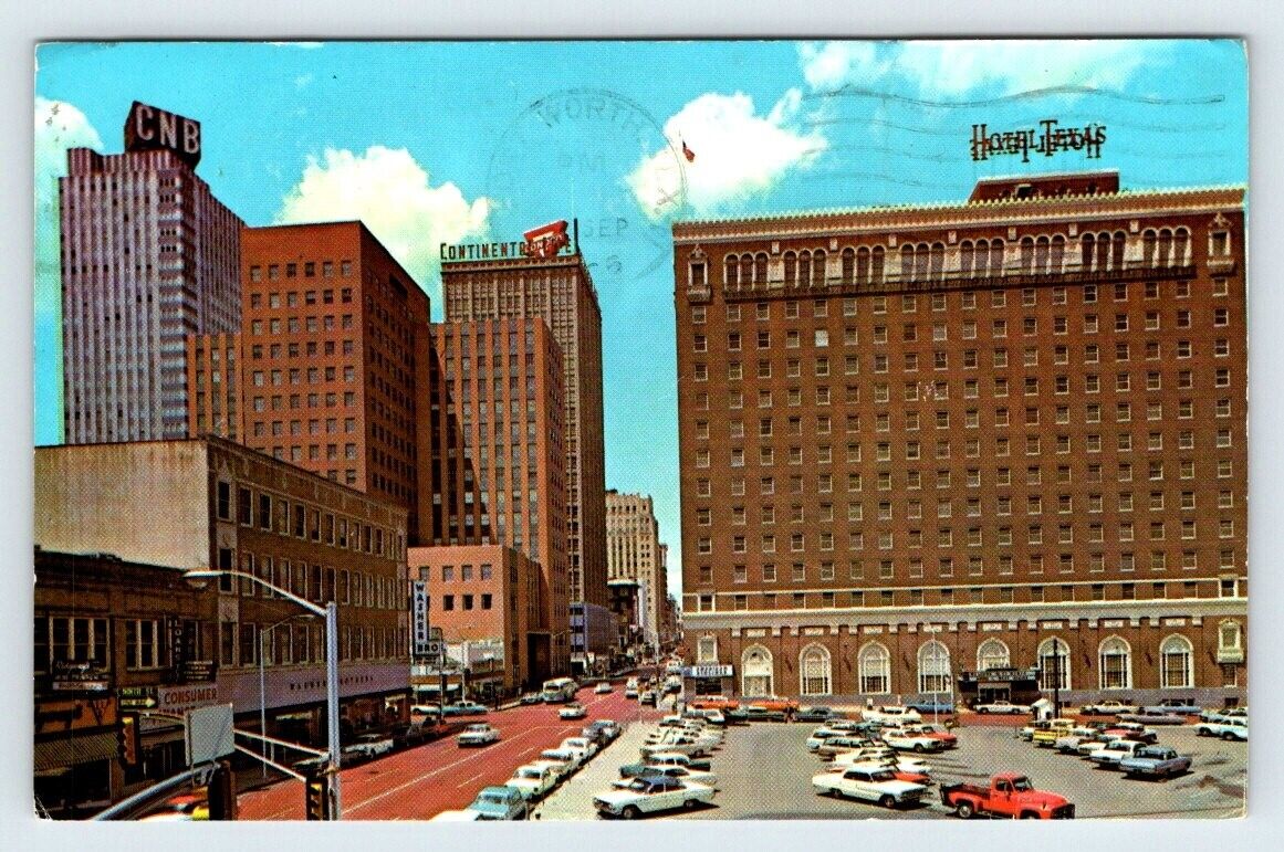 Hotel Texas Fort Worth Texas Vintage Postcard AF508