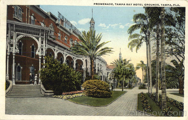 1922 Promenade,Tampa Bay Hotel Grounds,FL Hillsborough County Florida Postcard