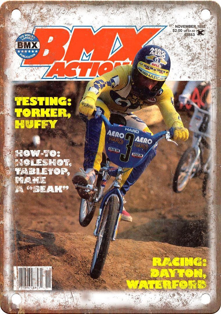 1982 BMX Action Magazine Cover Torker Reproduction Metal Sign B521