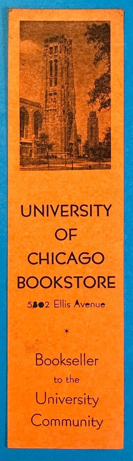 Vintage Bookmark / University of Chicago Bookstore / 1940s