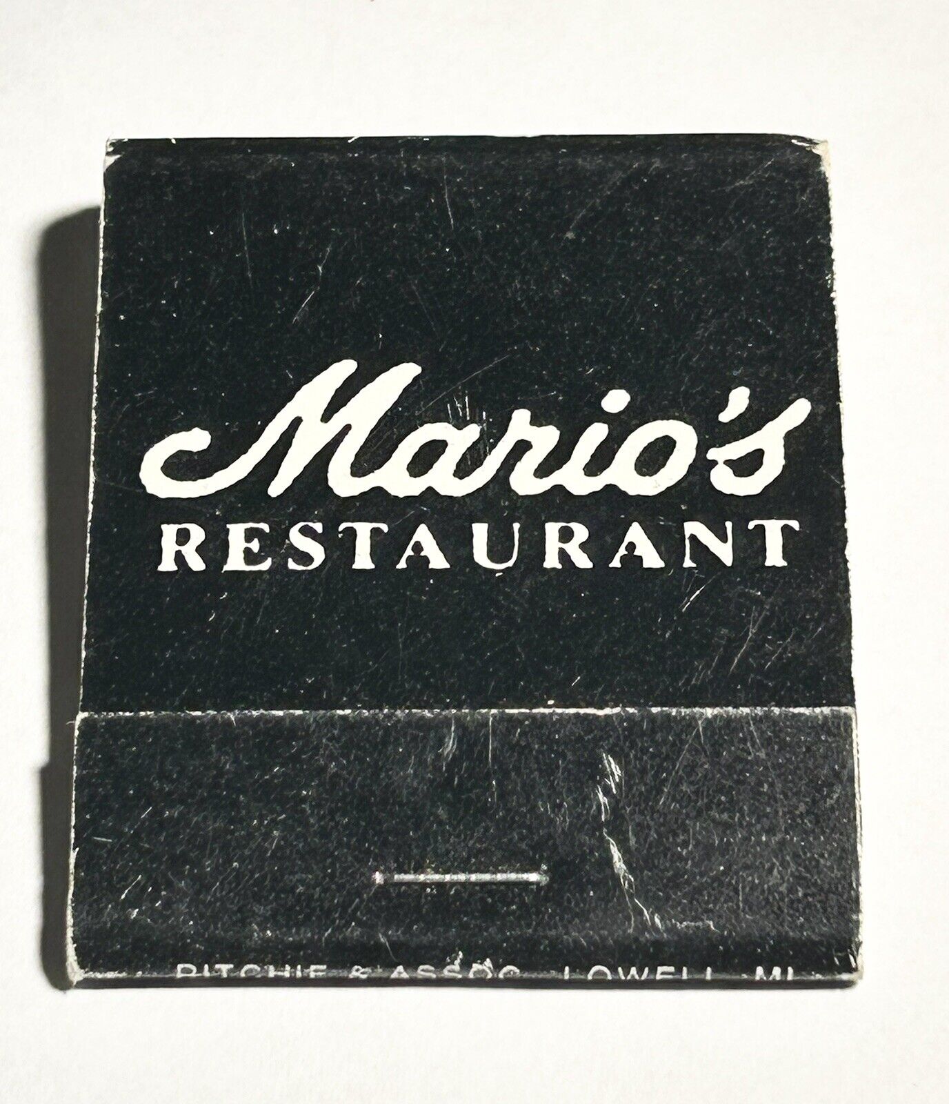 Vintage Mario's Italian Food Restaurant Matchbook Detroit Michigan Advertising