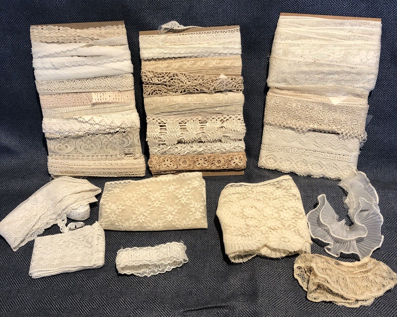 Nice Lot of Antique Vintage Victorian Lace and Crochet Trims