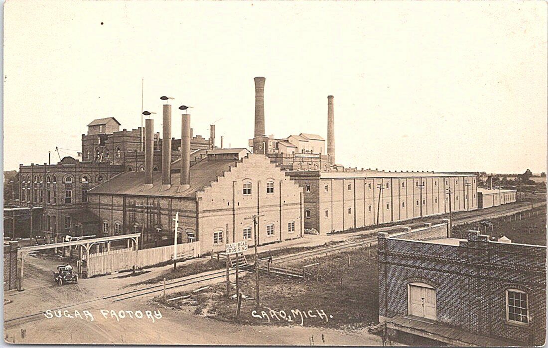 RPPC Caro Michigan Sugar Factory early 1900s