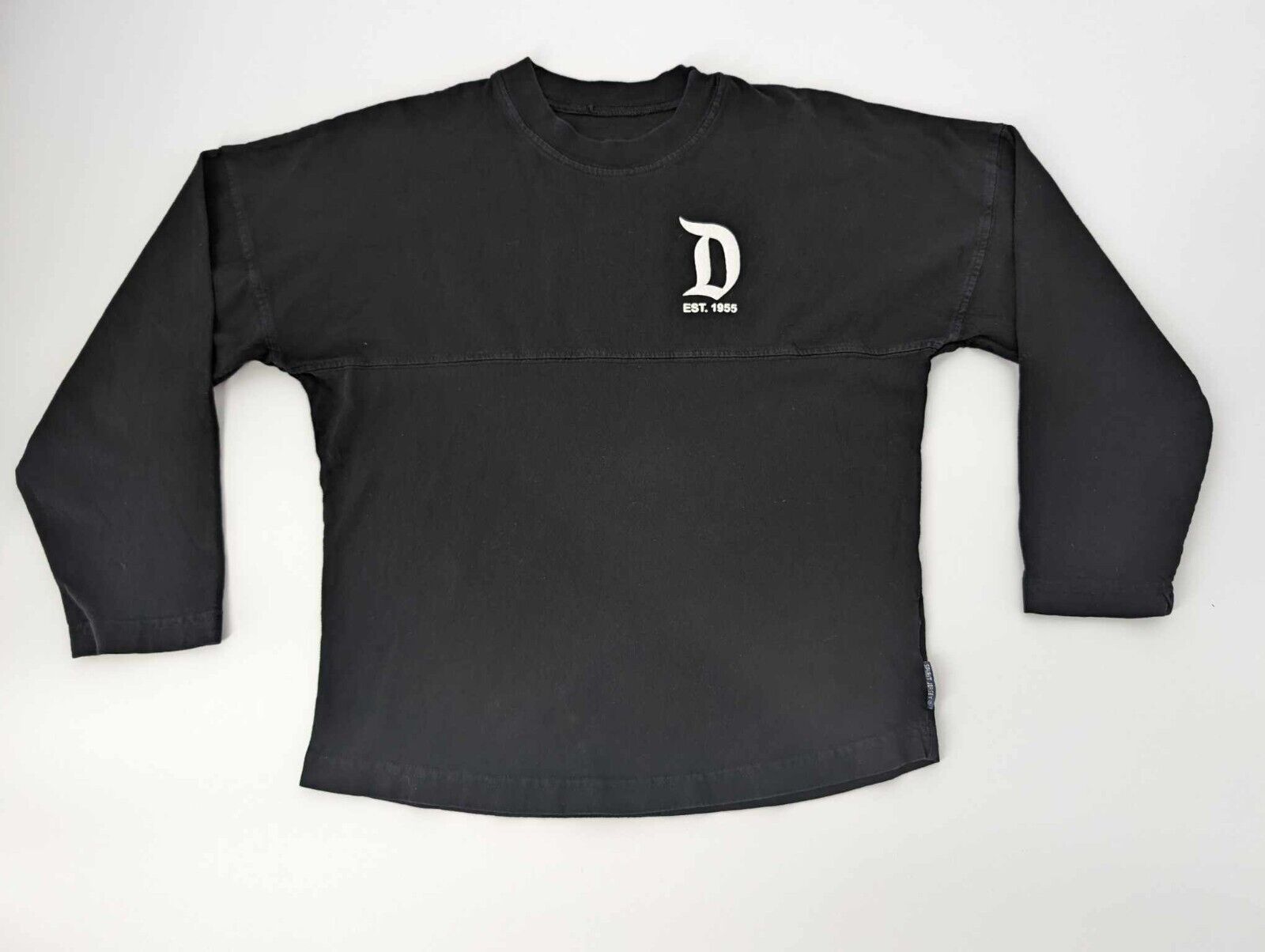 Disneyland Parks Spirit Jersey Large Authentic Black White Puff Print Shirt