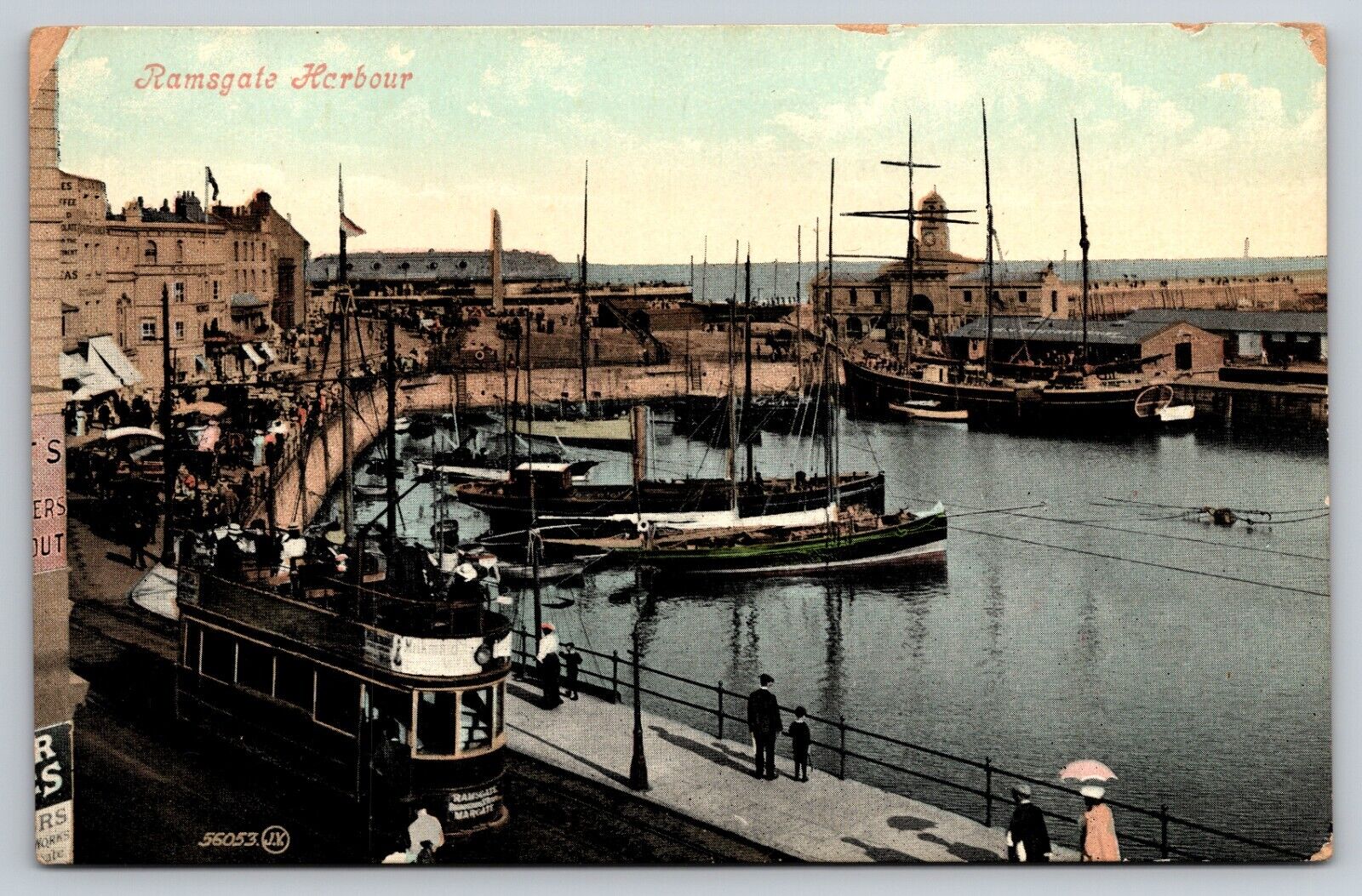 Port of Ramsgate Harbour UK England Postcard UNPOSTED