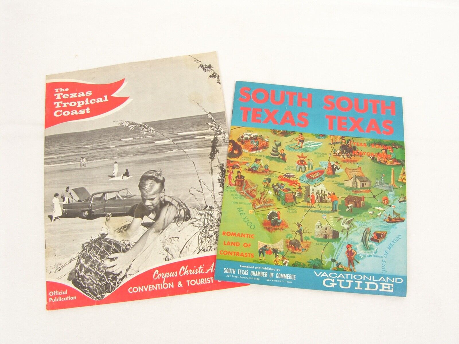 Vintage Texas Tropical Coast Coastal Corpus Christi Tourist Ads Brochures 1960s