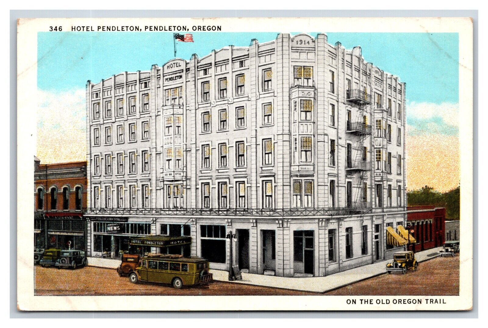 Pendleton Hotel Pendleton Oregon OR UNP WB Postcard N19