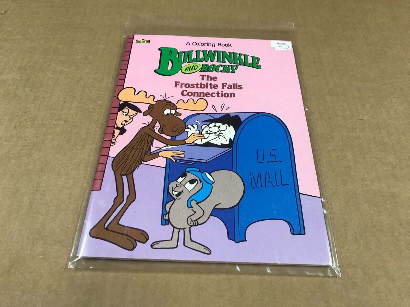 Vintage Bullwinkle & Rocky The Frostbite Falls Connection Coloring Book Unused
