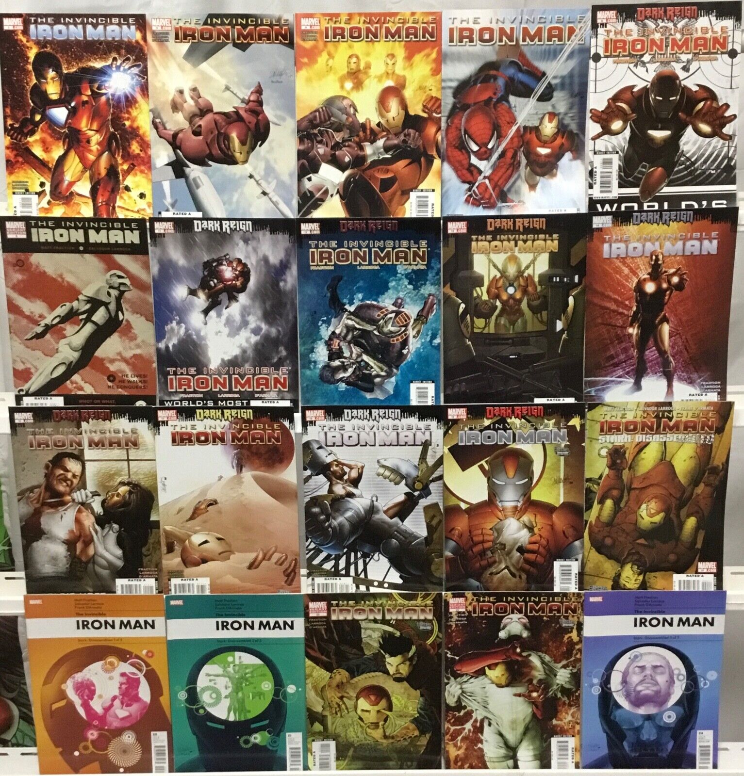 Marvel Comics Invincible Iron Man Comic Book Lot of 20 - Includes Variants