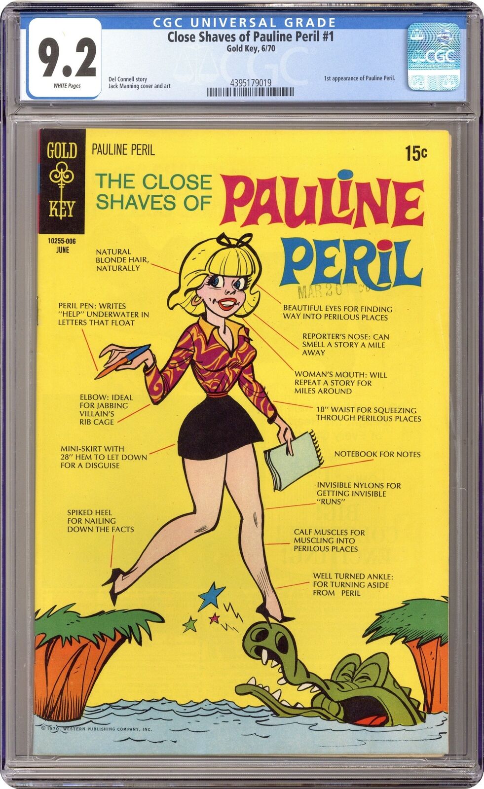 Close Shaves of Pauline Peril #1 CGC 9.2 1970 4395179019