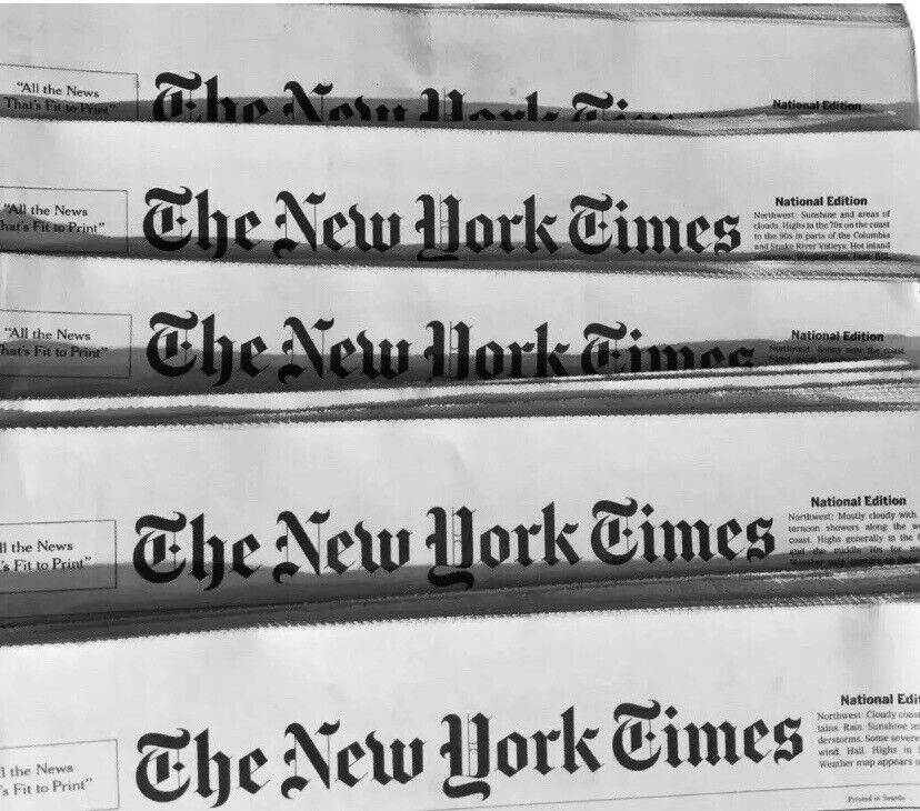 The New York Times Newspaper LOT/10 April 28 29 30 May 1 2 3 4 5 6 8 - 2024 New