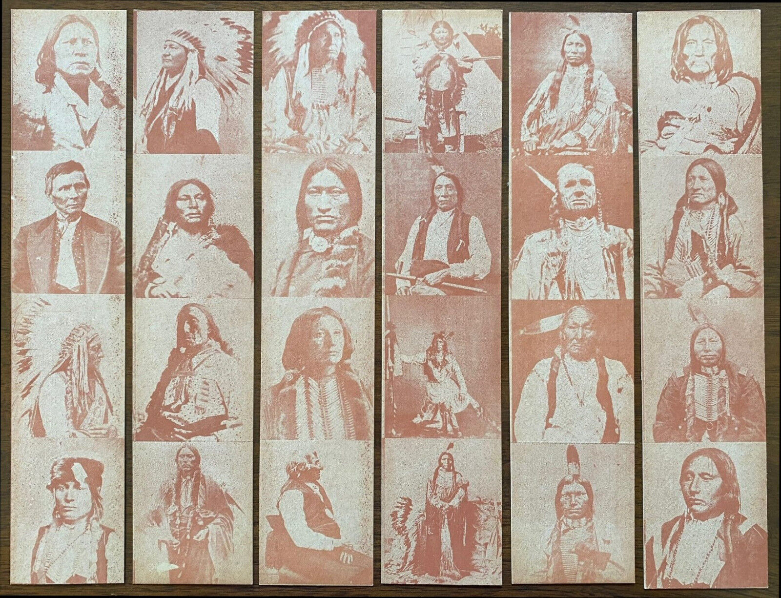 1930 R184 Indian Chiefs Complete Set of 24 in Uncut Strips