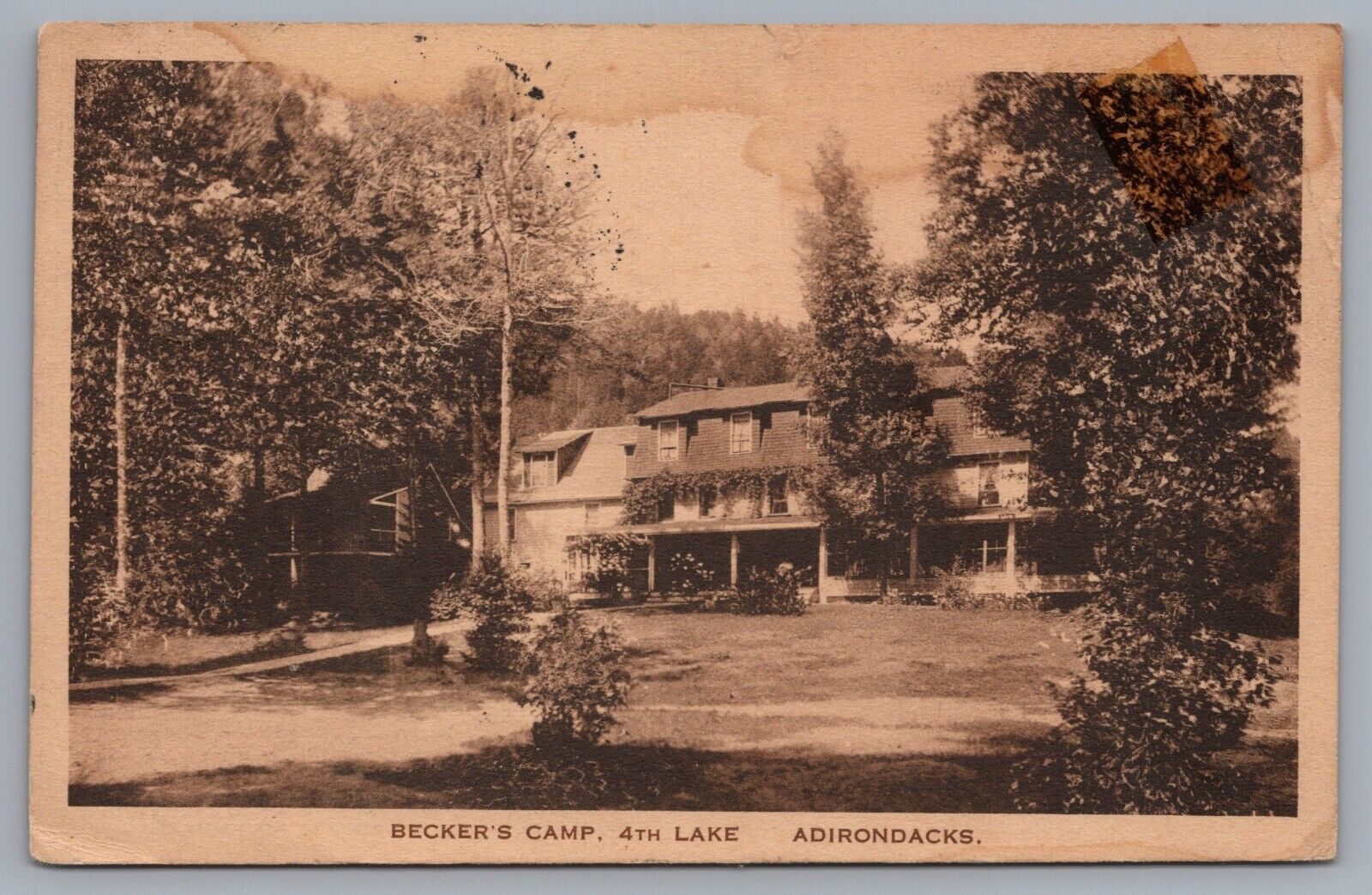 Becker\'s Lake 4th Lake Adirondacks Postcard