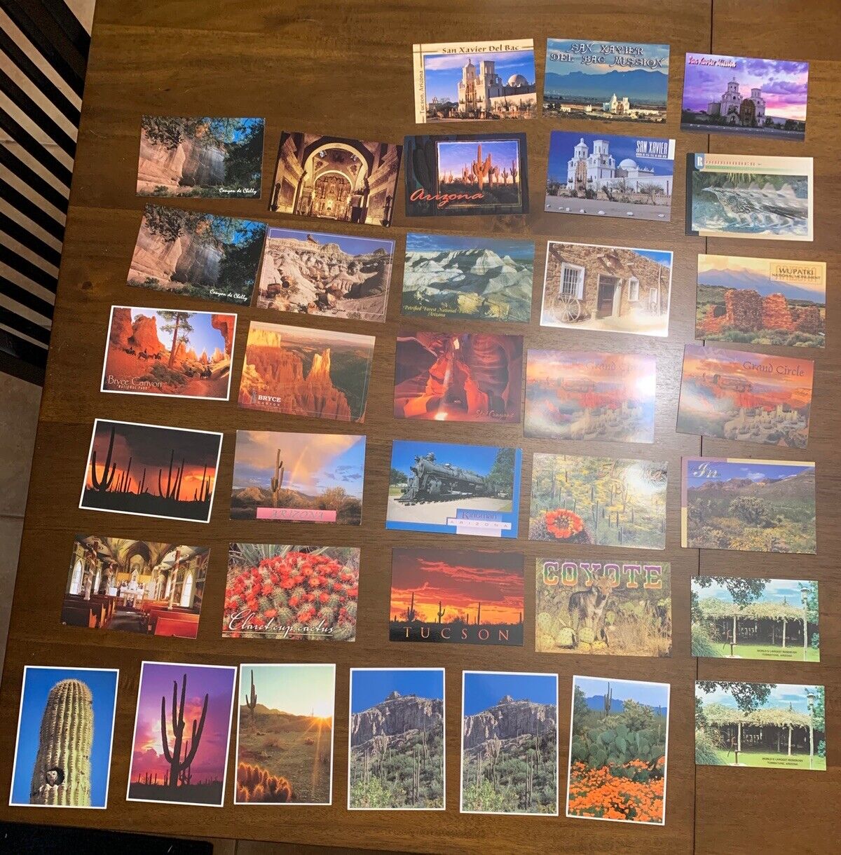Lot of 35 Modern Postcard Souvenir Western States Utah Arizona, Saguaro, Bryce