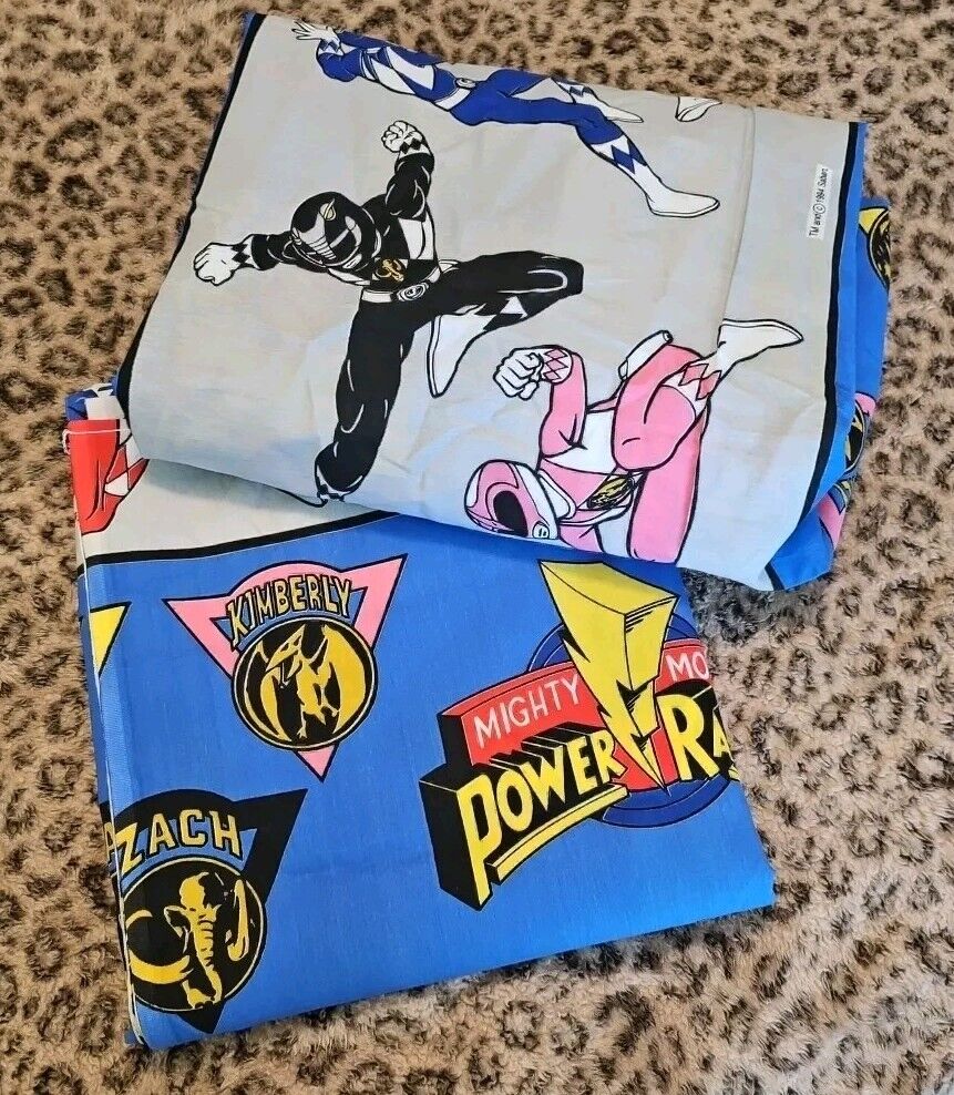 VTG Saban’s Mighty Morphin Power Rangers 1994 Twin Bed Sheet Set 