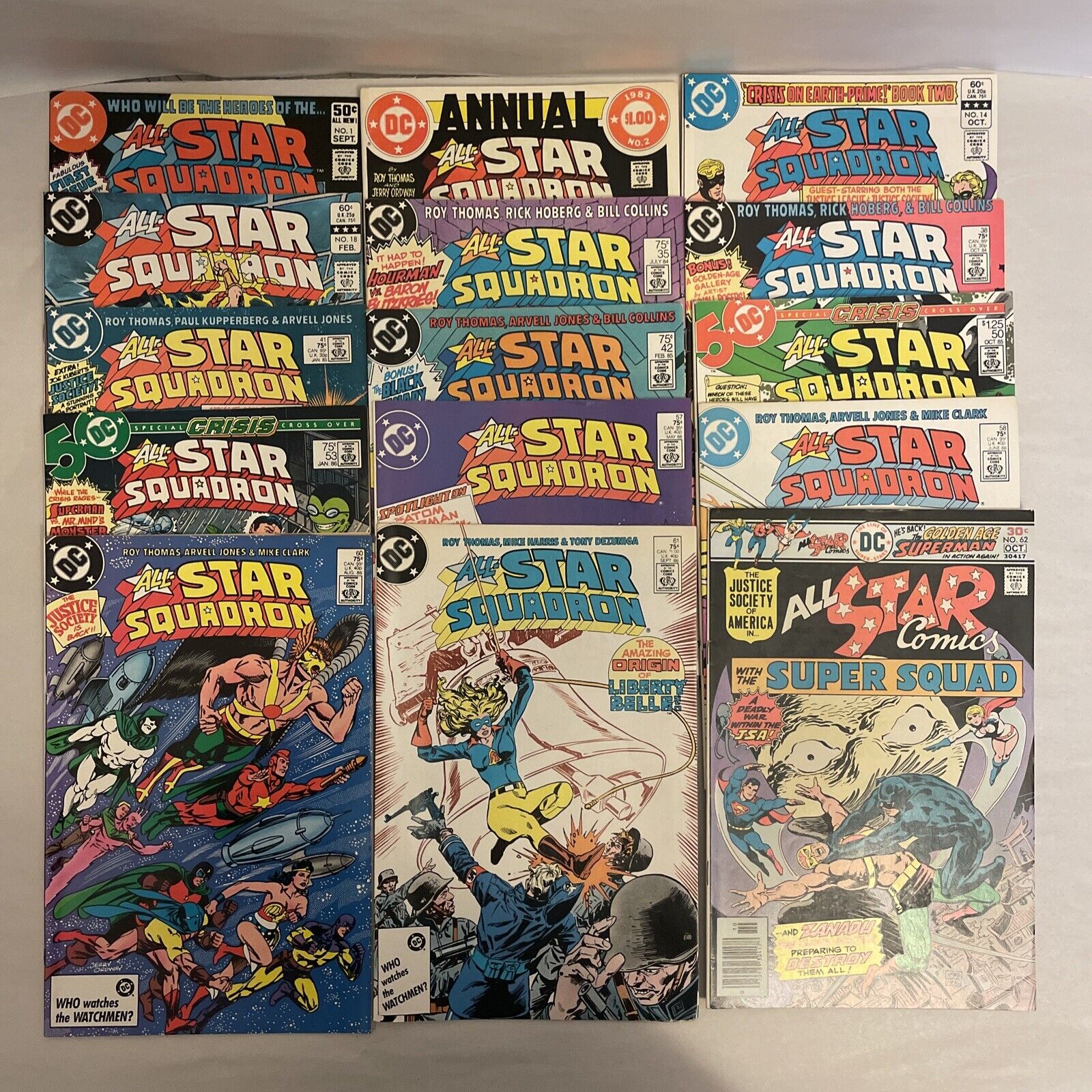 ALL-STAR SQUADRON Lot of 15 DC Comic Books -