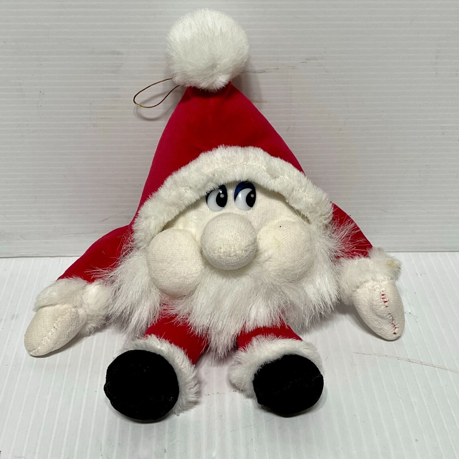 Saint Nick Plush Santa Claus Mini Shelf Sitter or Ornament 1994 - Vintage
