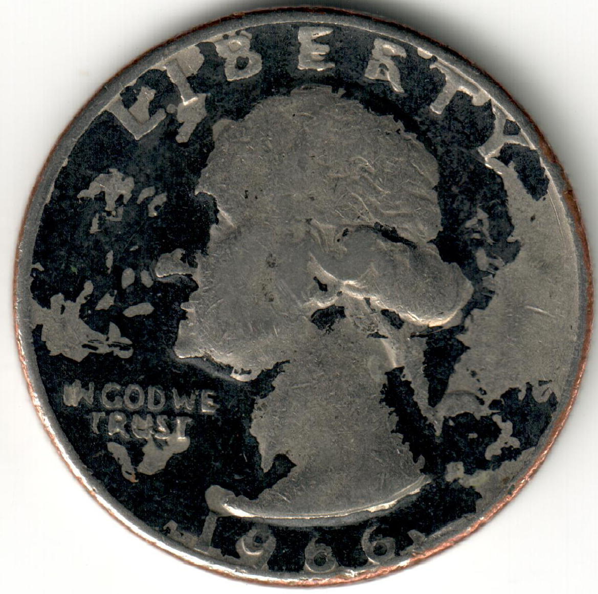 USA - 1966P - Heraldic Eagle Washington ¼ Dollar - #2125