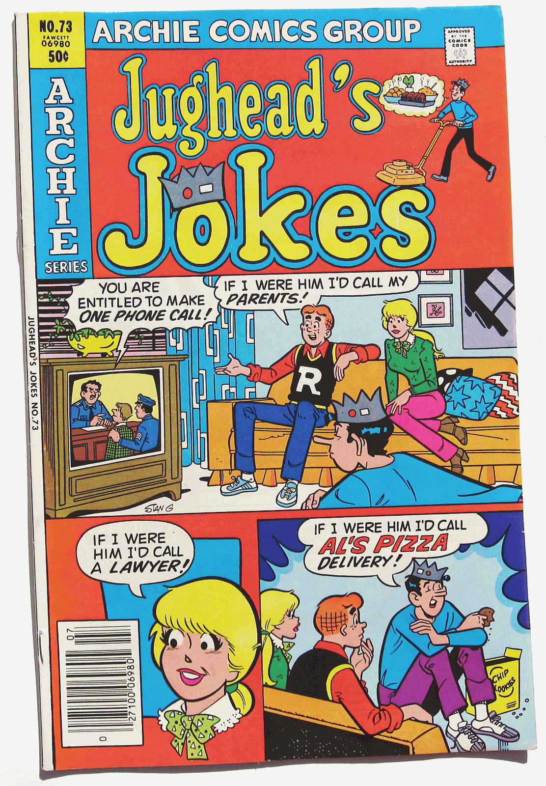 Jughead\'s Jokes #73 July 1981 Archie Comic Book Fine+ Grade Fn Nice