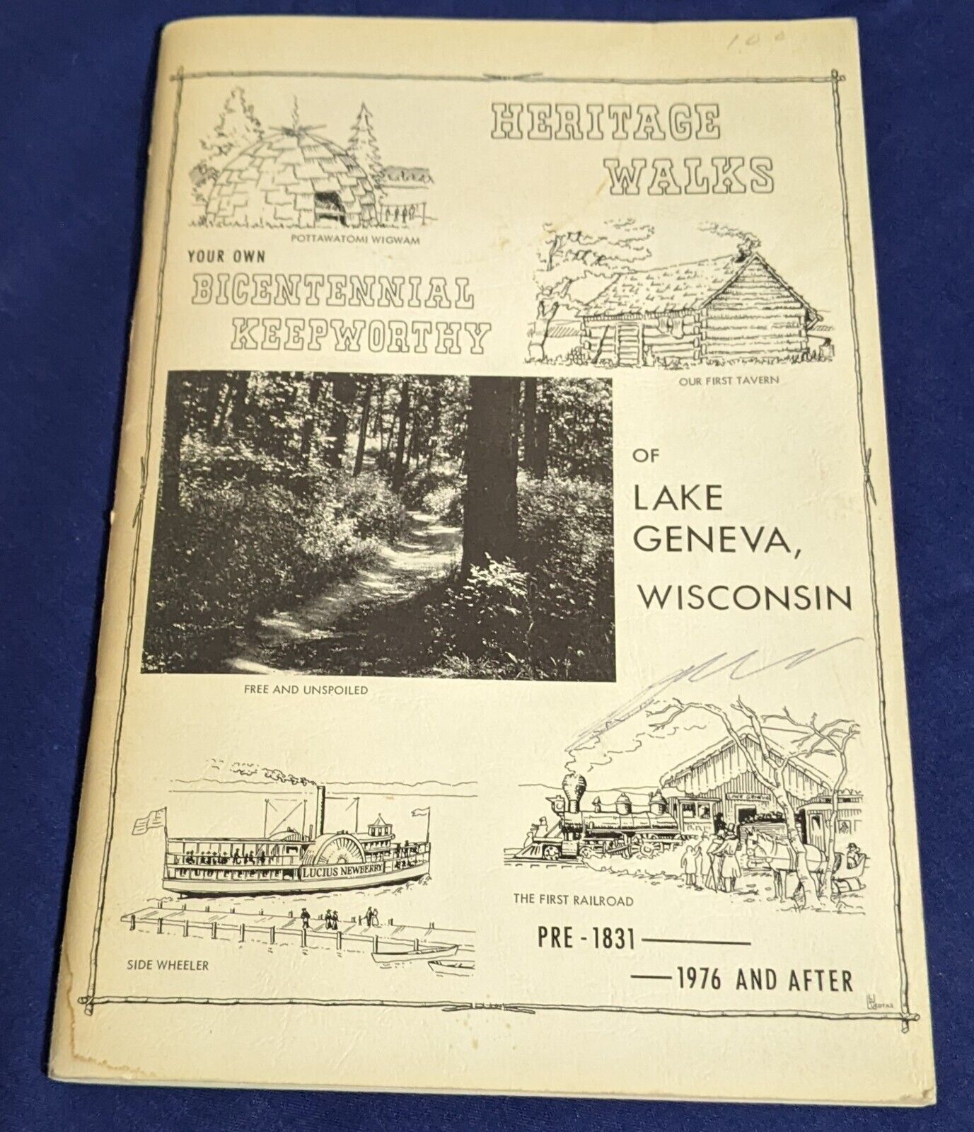 HERITAGE WALKS of LAKE GENEVA WI Your Own Bicentennial Keepworthy 1976 Booklet