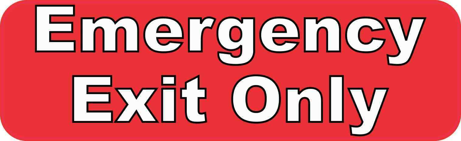 10in x 3in Red Emergency Exit Only Magnet Car Truck Vehicle Magnetic Sign