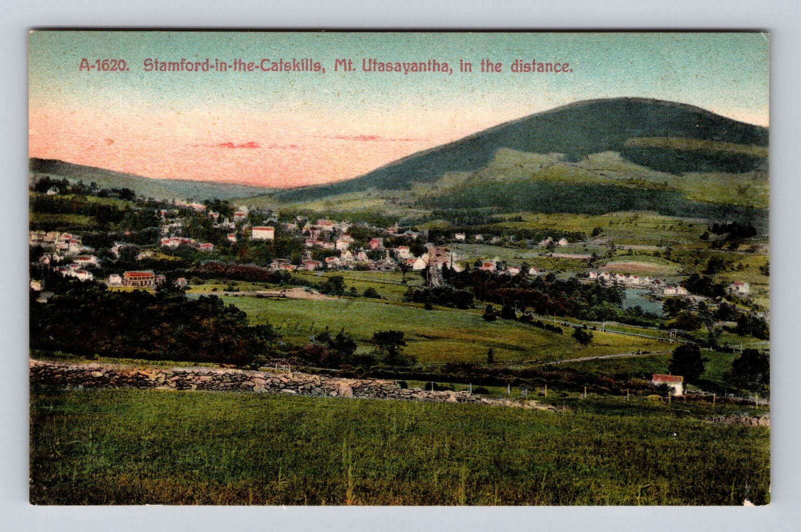 Catskill Mountains NY- New York, Utasayantha In The Distance, Vintage Postcard