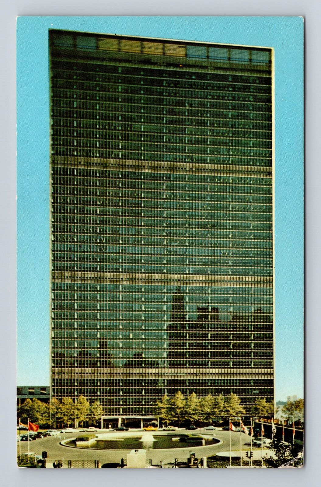 New York City NY, United Nations Secretariat Building, Vintage c1953 Postcard