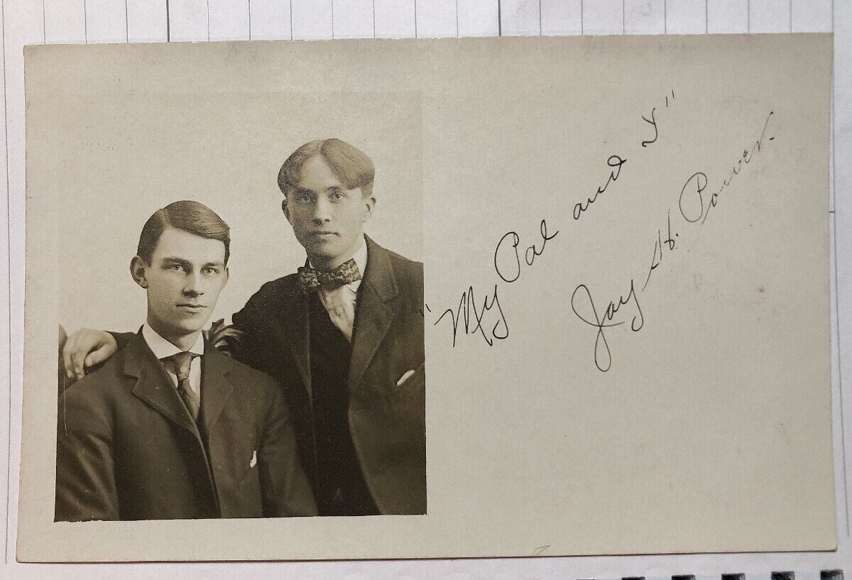 RPPC real photo postcards Men Together Possible “Gay interest”