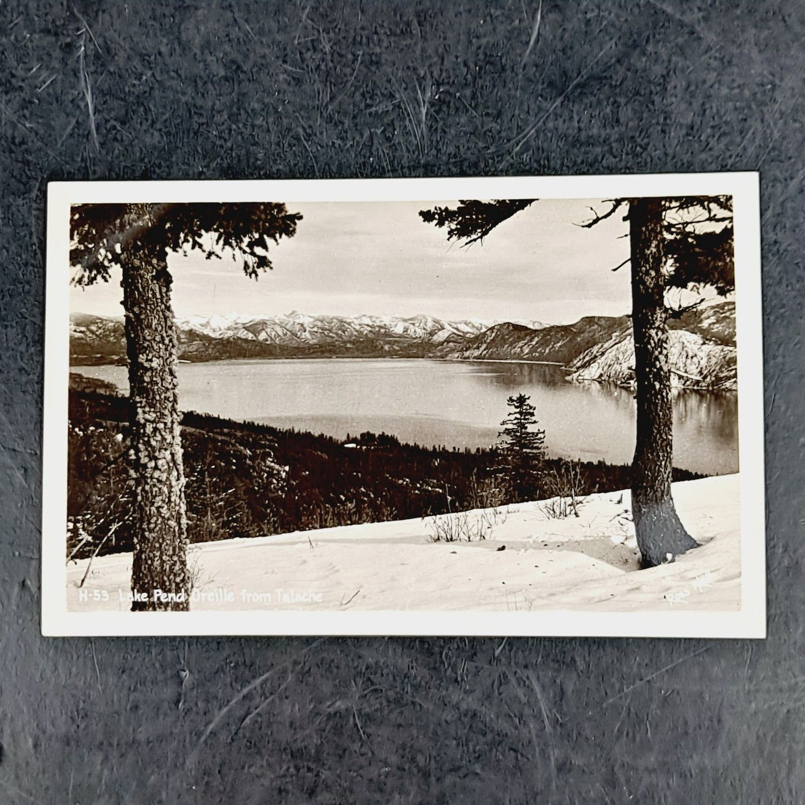 VINTAGE 1940'S REAL PHOTO POST CARD LAKE PEND OREILLE, TALACHE, ID RPPC POSTCARD