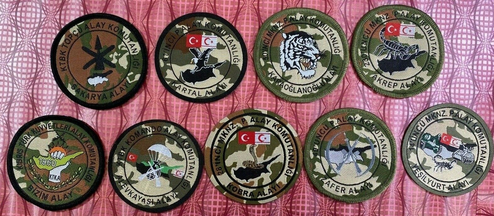 9 unit PATCHE .... badge chest uniform .. NORTH CYPRUS TURKISH