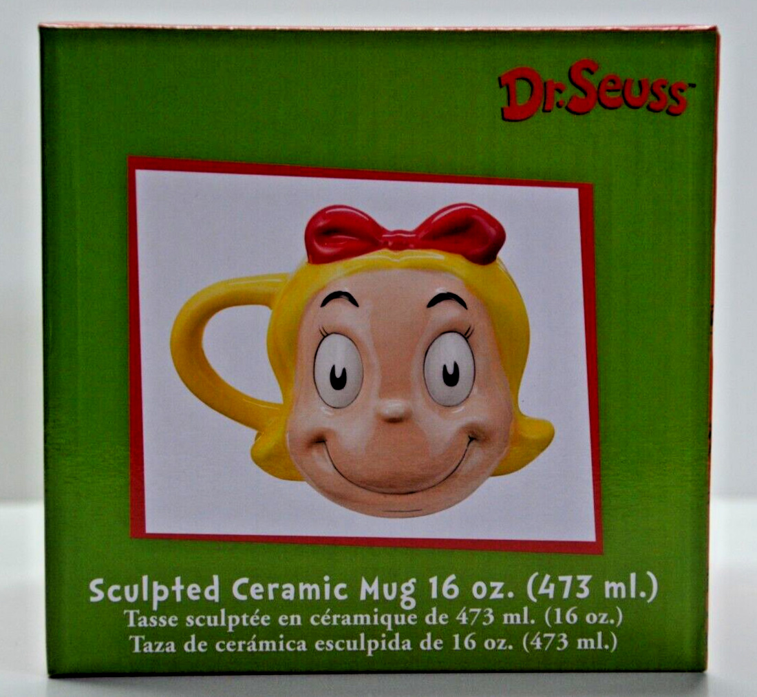 Dr. Seuss The Grinch Cindy Lou Sculpted Ceramic 16 Ounce Mug  New In Box