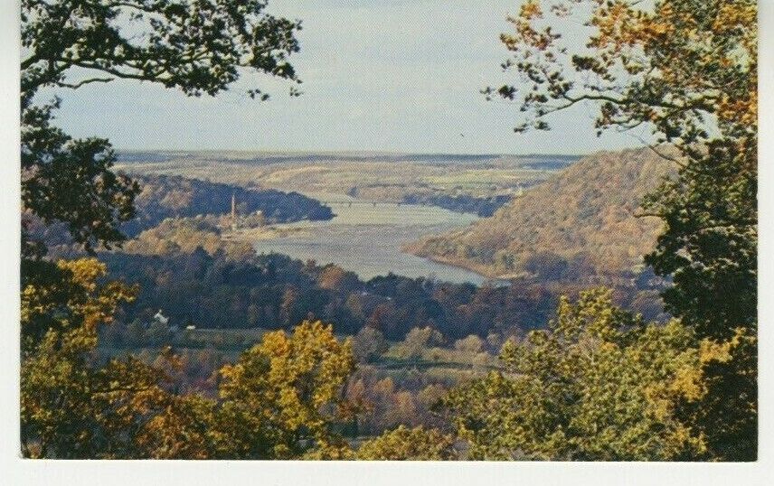 PA Postcard View From Bowman\'s Hill - Washington Crossing Park c1960 vtg H