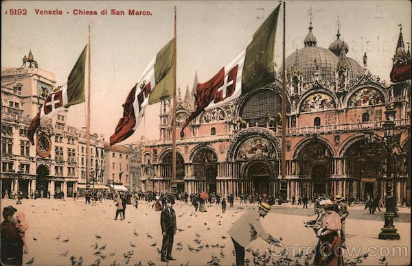 Italy Venice Venezia-Chiesa di San Marco Photoglob Co. Postcard Vintage