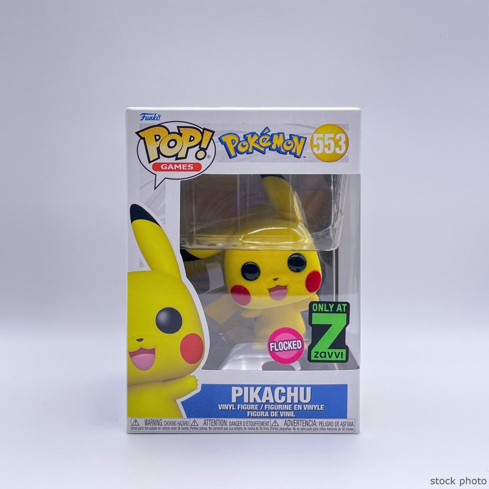 Funko Pop Pokemon: Pikachu (Flocked) 553 Exclusive New