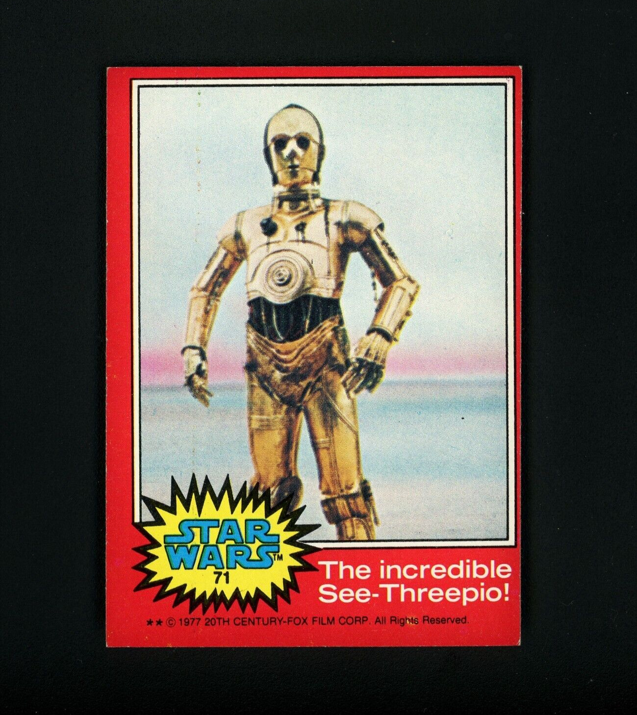The Incredible See-Threepio 1977 Topps Star Wars #71 EX-MT